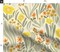 Art Nouveau Garden Sage Green Yellow Abstract Flowers Large Scale Botanical Garden Custom Printed Fabric by Spoonflower Various Fabrics by the Yard or Fat Quarter